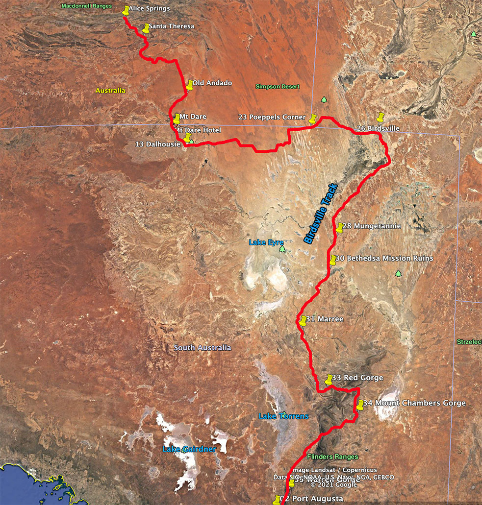 Simpson Desert Map