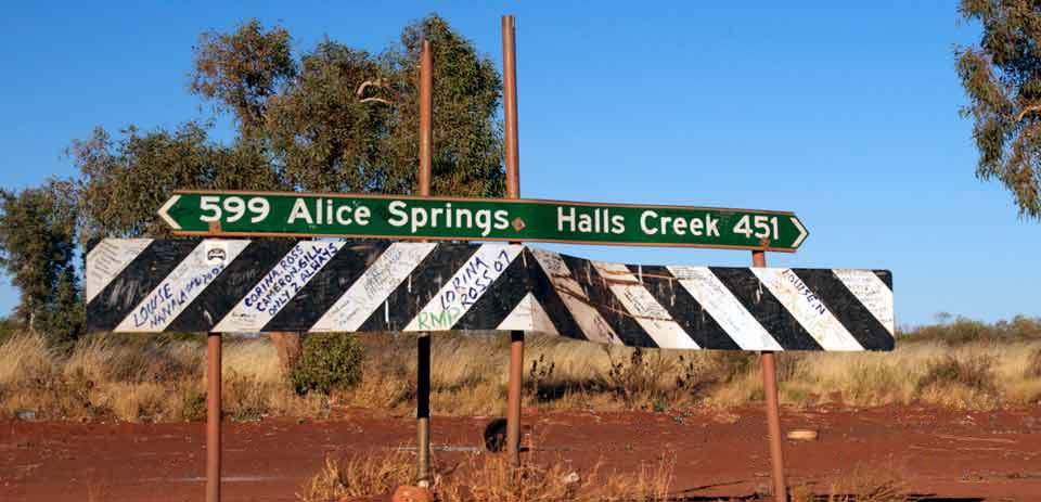 canning stock route sign